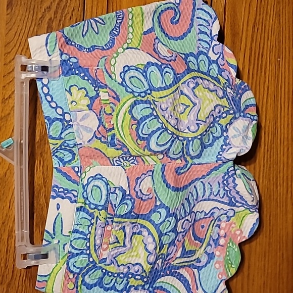 LILLY PULITZER THE BUTTERCUP SHORT  REPUBLIC SCALLOPED TRIM SHORTS SZ 0 - Picture 5 of 5